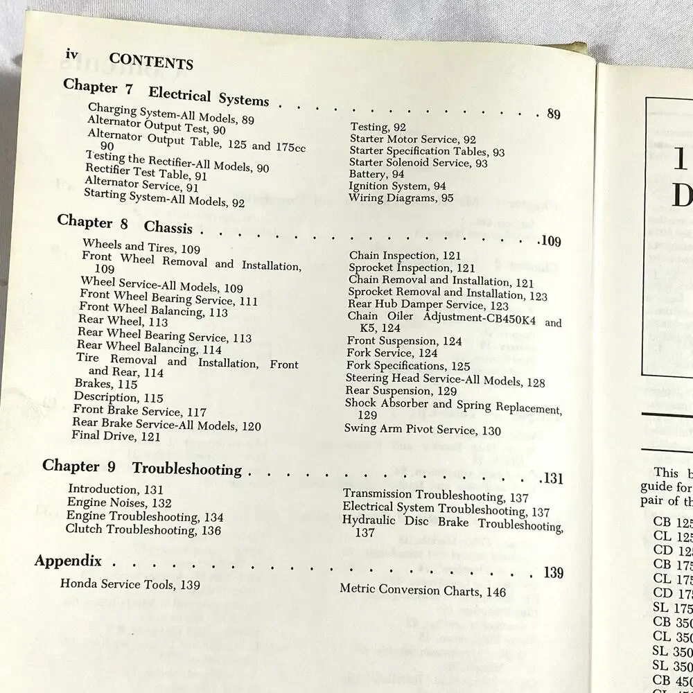 Chilton's Repair and Tune-Up Guide Honda Twins Motorcycle Service Manual Book